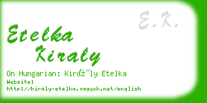 etelka kiraly business card